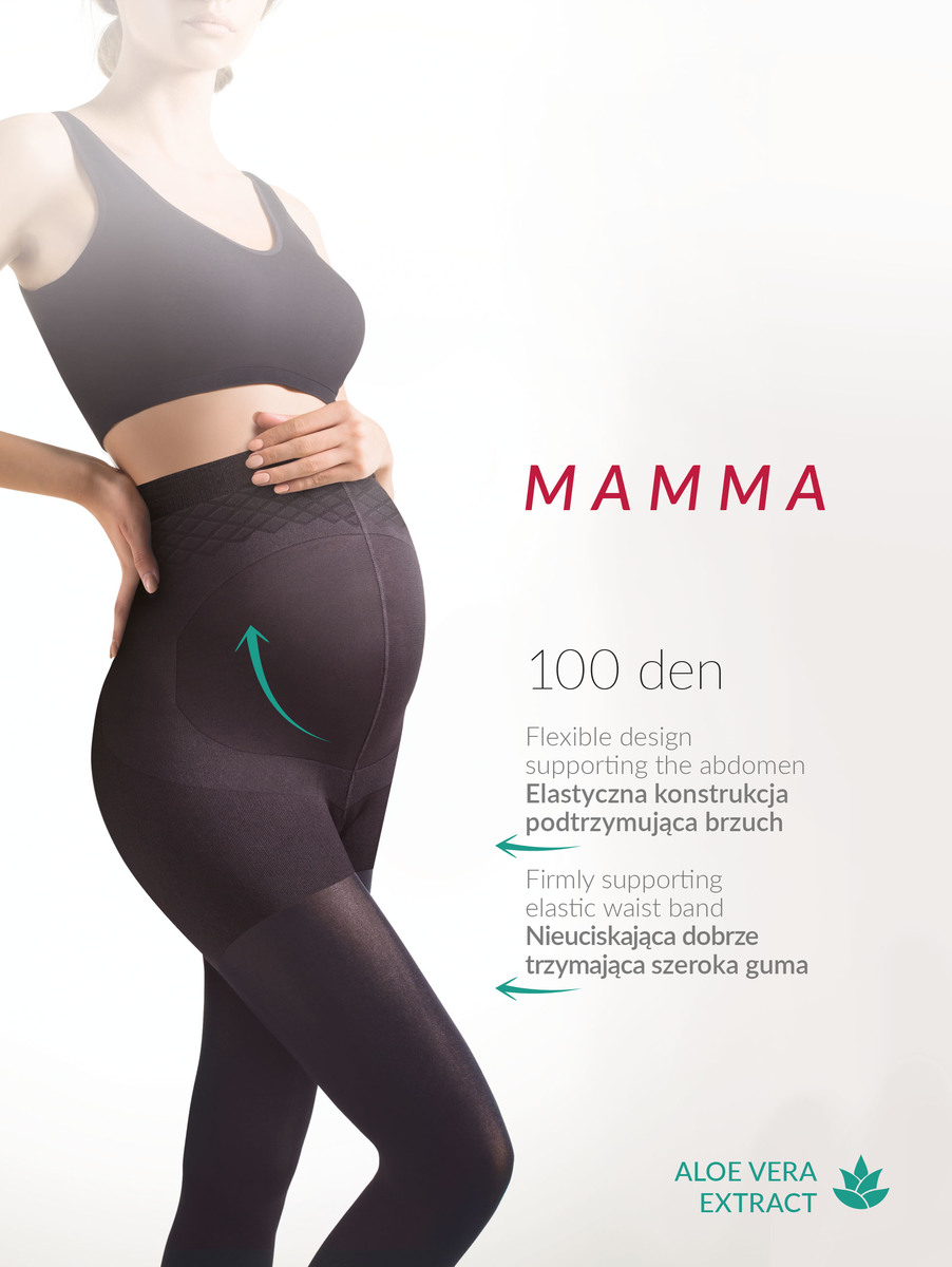 Rajstopy dla kobiet w ciąży Mamma 100 den | Rajstopy dla mamy - gabriella.pl
